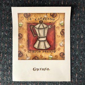 UN ESPRESSO SUBITO PRESTO Print by Aline Gauthier.